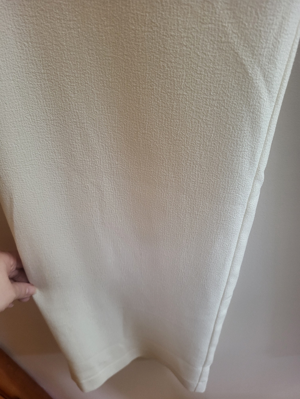J. Jill Wide Leg Trousers Ivory Double Knit Crepe Size 12 Tall - Picture 4 of 10